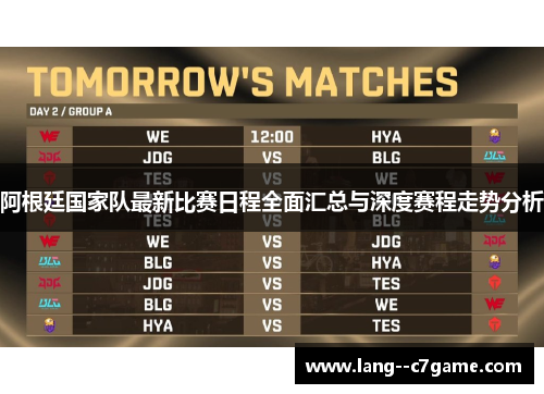 阿根廷国家队最新比赛日程全面汇总与深度赛程走势分析